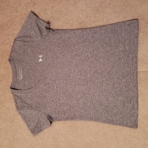 Under Armour Women's Gray V-neck Tee-shirt